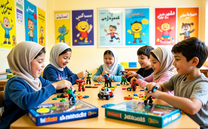 کودکان شیرازی در حال کار با لگو ماینداستورمز — کاور آموزشگاه