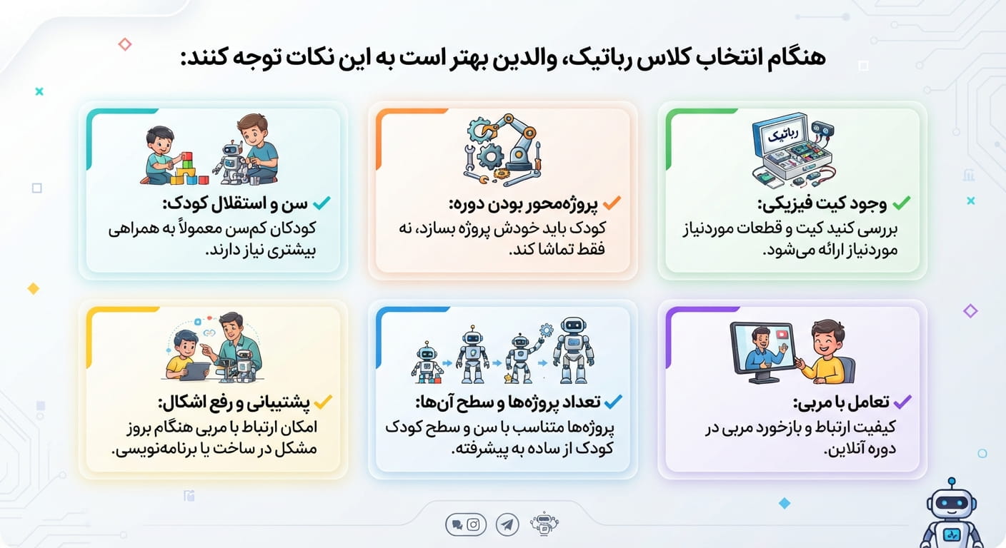 کلاس رباتیک آنلاین بهتر است یا حضوری؟