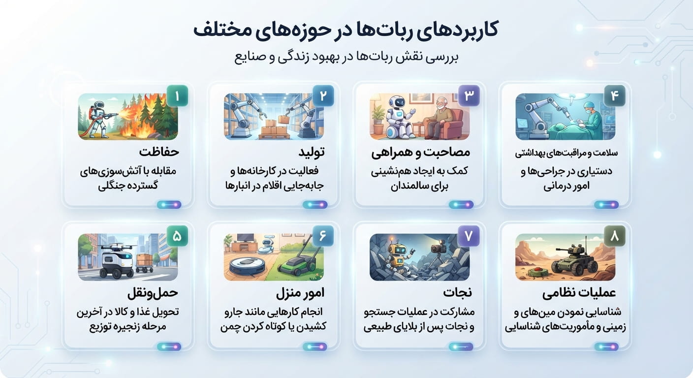 کاربرد رباتیک و ربات ها چیست؟